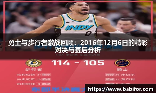 勇士与步行者激战回顾：2016年12月6日的精彩对决与赛后分析